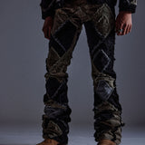 "Twain" Argyle Camo Pant (Black)