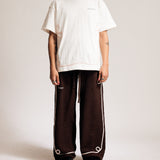 "Twain" Checkered Pleat Trouser (Mocha)